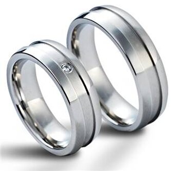 NSS1016 NSS1016 Snubní prsteny chirurgická ocel - pár