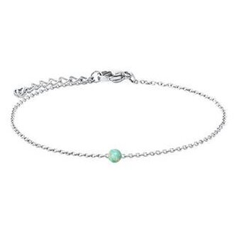 NBP74-OP03 Ocelový náramek s opálem - kulička 5 mm