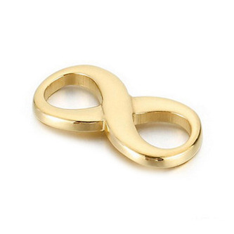 OK1440-GD Zlacený ocelový přívěšek nekonečno - nekonečno - ležatá osmička