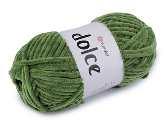 Pletací žinylková příze Dolce 100 g - 1 ks - 41 (797) zelená trávová