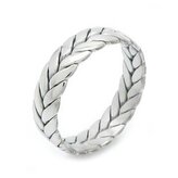OPR1879-D-62 Dámský ocelový prsten proplétaný