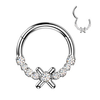 SG118-1210 Ocelový piercing - segment kruh