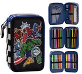 Školní trojdílné pouzdro Marvel|Avengers: Postavy (13 x 20 x 7 cm)