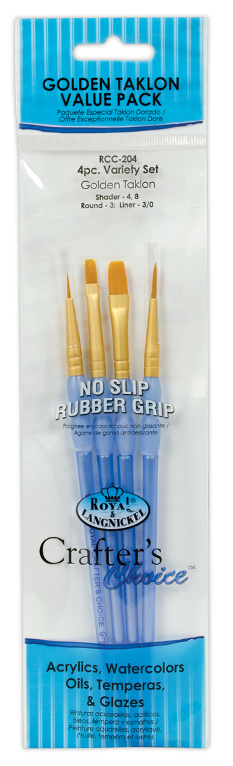 Malířské štětce 4 ks ,, Golden Taklon Variety" 4,8,3,3/0