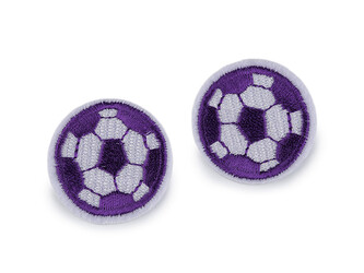 Nažehlovačka fotbalový míč - 10 ks - 3 fialová bílá