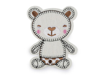 Nažehlovačka medvěd - 10 ks - 1 krémová světlá