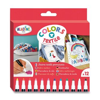 Popisovač Aladine Textile Colors - 12 barev