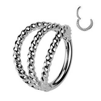 NS0066ST-1210 Trjitý segment kruh kroucený - helix / cartilage / tragus piercing