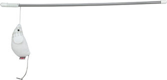 Hrací prut s myškou, 46 cm, catnip, plast/polyester