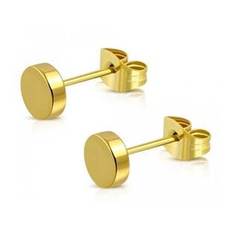 OPN1156-04 Zlacené ocelové náušnice kolečka, 4 mm