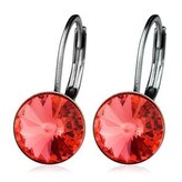 NBS08-PR Ocelové náušnice s krystaly Swarovski®, PADPARDSCHA