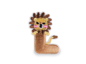 Nažehlovačka písmena - 10 ks - L béžová velbloudí