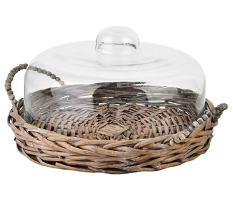 GUSTAV Taca ze szklaną pokrywą 31x31x18cm