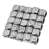 K0011-O Navlékací ocelový přívěšek korálek - písmeno - iniciála "O"