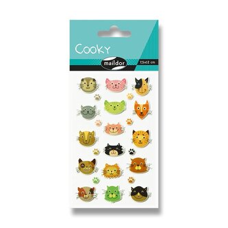 Samolepky Maildor 3D Cooky - Kočičí hlavy