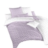 Dadka Povlečení krep Eliška bílá/fialová DUO 140x200, 70x90 cm