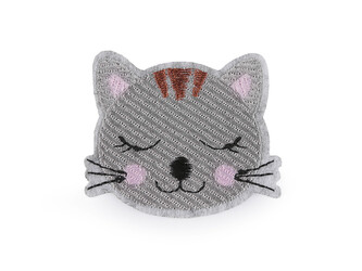 Nažehlovačka kočka - 10 ks - 3 šedá