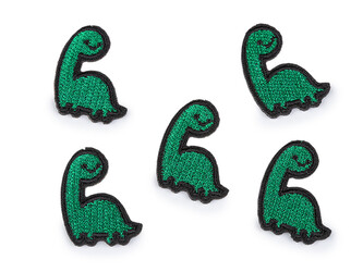 Nažehlovačka medvídek, dinosaurus, jablko - 10 ks - 4 zelená dinosaurus