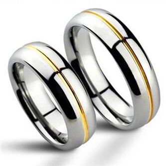 NWF1027-SL NWF1027-SL Wolframové snubní prsteny - pár