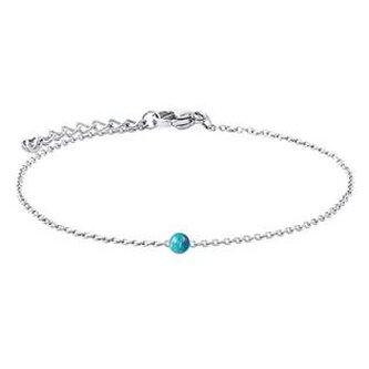 NBP74-OP02 Ocelový náramek s opálem - kulička 5 mm