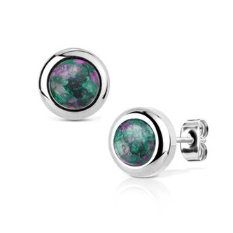 NB015-06 Ocelové náušnice Unakit 6mm