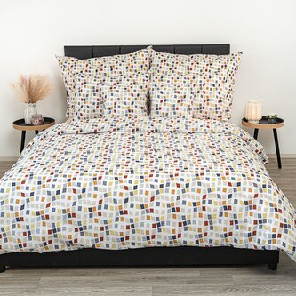 Francouzské krepové povlečení 240x200, 70x90cm Mozaika