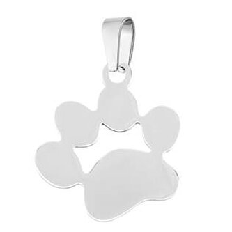 DR1203-L Ocelový přívěšek - psí tlapka velká - zvířátka