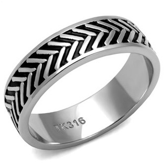 OPR1472-67 Pánský ocelový prsten - pneumatika