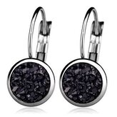 NBA001-BK Ocelové náušnice, BLACK