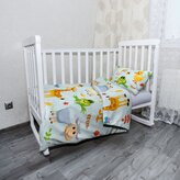 Dětské povlečení do postýlky Zvířátka 3: 120x90 / 40x60