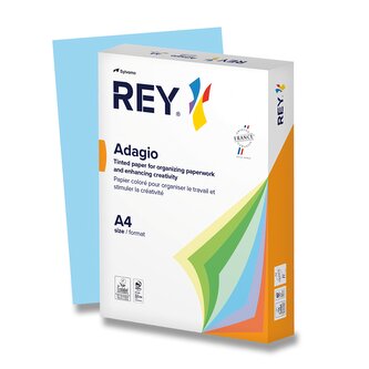Barevný papír Rey Adagio, střední sytost, 500 listů - modrý