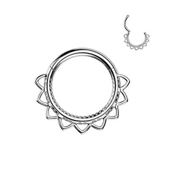 SG126-ST Ocelový kruh - helix / cartilage / septum piercing