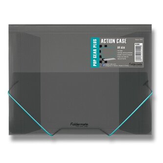 Tříchlopňové desky s gumou FolderMate Pop Gear Plus, A4 - kouřová