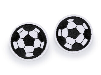 Nažehlovačka fotbalový míč - 10 ks - 1 bílá černá