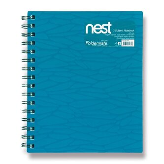 Spirálový blok FolderMate Nest A5, linkovaný, 120 listů - modrý