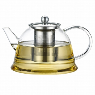 kamille Konvice skleněná na čaj s nerezovým sítkem 1500 ml, KM-0784L