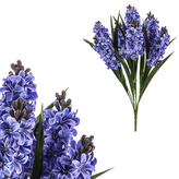 Hyacint - umělá kytice, 7 květů, modrá barva