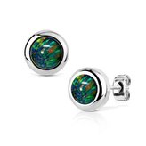 NBP75-OP32 Ocelové náušnice s opály 6 mm