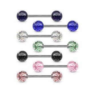 PJ01118-K Piercing do jazyka - černá