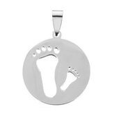 DR1299 Kulatý ocelový přívěšek stopy