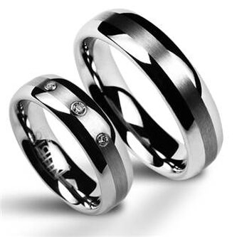 NWF1026-Zr3 NWF1026-Zr3 Wolframové snubní prsteny - pár