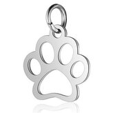 OPP1634-ST Malý ocelový přívěšek s kroužkem - tlapka