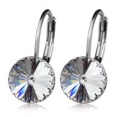 NBSS08-CR Ocelové náušnice - Crystal 8 mm