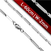 OPE1199-020-60 Ocelový řetízek, tl. 2 mm, délka 60 cm