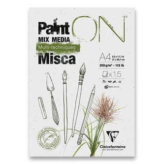 Blok Clairefontaine Paint On Misca - A4, 15 listů, 250 g