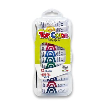 Temperové barvy Toy Color - 12 barev, tuba 7,5 ml