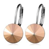 NBS08-RG Ocelové náušnice s krystaly Swarovski®, ROSE GOLD