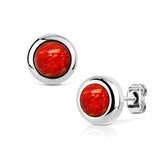 NBP75-OP45 Ocelové náušnice s opály 6 mm