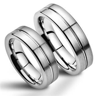 NWF1054 NWF1054 Wolframové snubní prsteny - pár