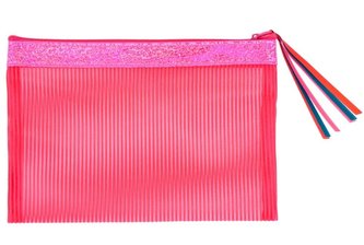 Saszetka różowa transparentna